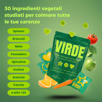 VIRDE - Il Tuo Fabbisogno Giornaliero di Verdure in Caramelle