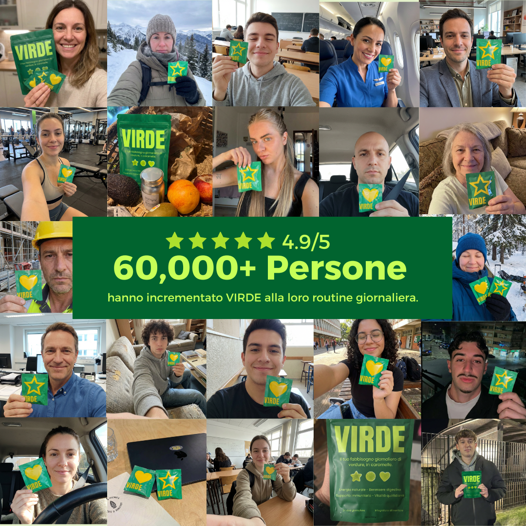 VIRDE - Il Tuo Fabbisogno Giornaliero di Verdure in Caramelle