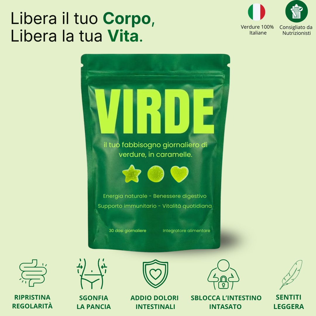 VIRDE - La Formula Completa Per Riattivare L'Intestino e Sgonfiare La Pancia